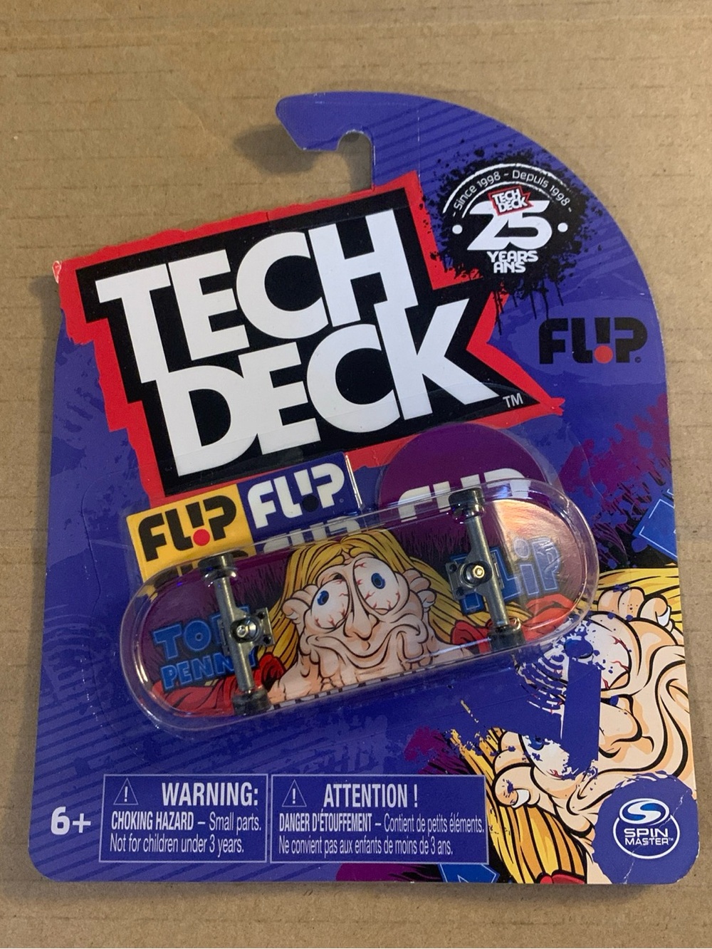 Tech Deck FLIP Purple Mini Fingerboard - Tom Penny Graphic Deck